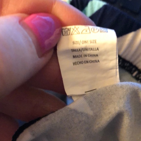 Super Soft Navy, White & Aqua Girls Leggings - One Size - Picture 5 of 5